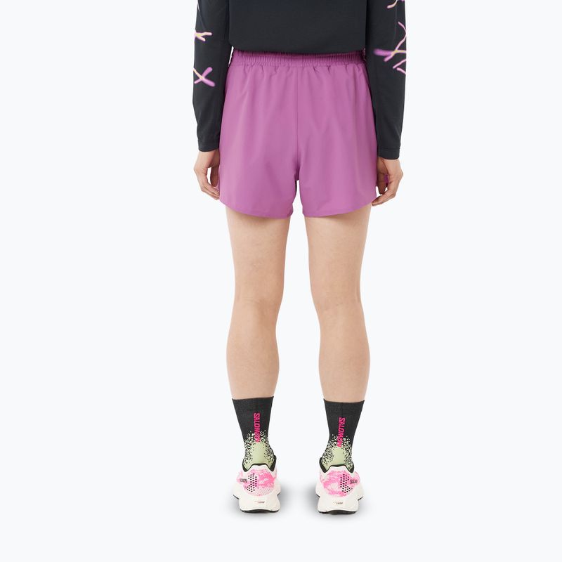 Шорти для бігу жіночі Salomon Shakeout Core 2IN1 4" iris orchid 2