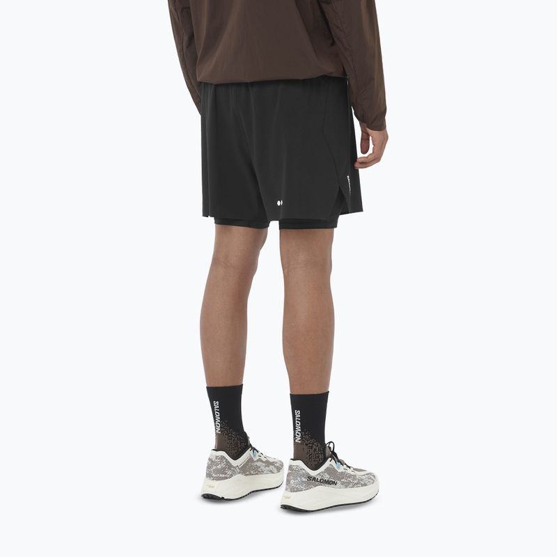 Шорти для бігу чоловічі Salomon Sense Aero 2IN1 5" deep black 2