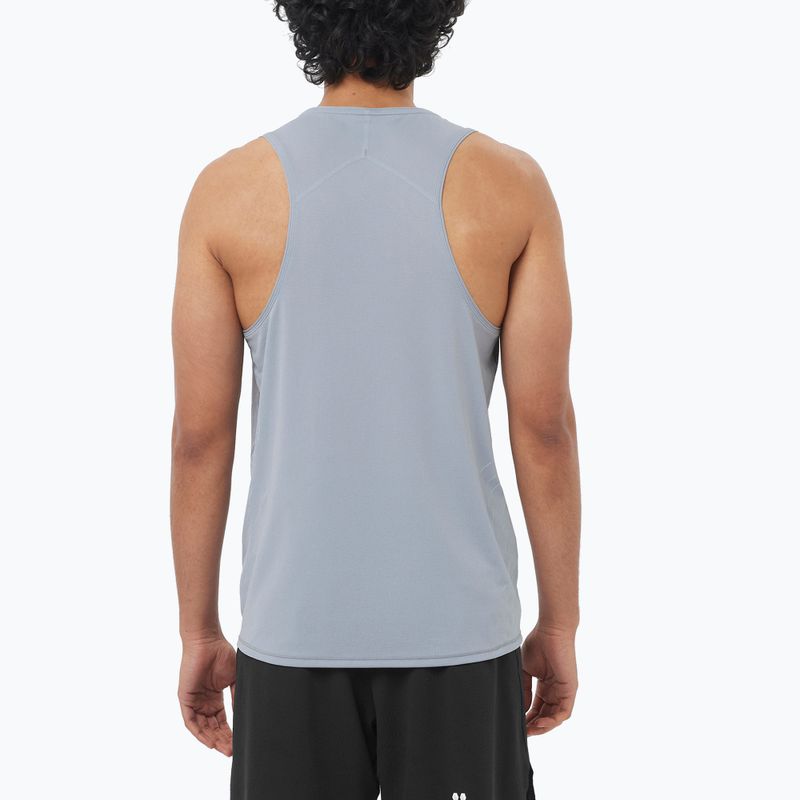 Футболка для бігу чоловіча Salomon Sense Aero Singlet GFX trade winds 2