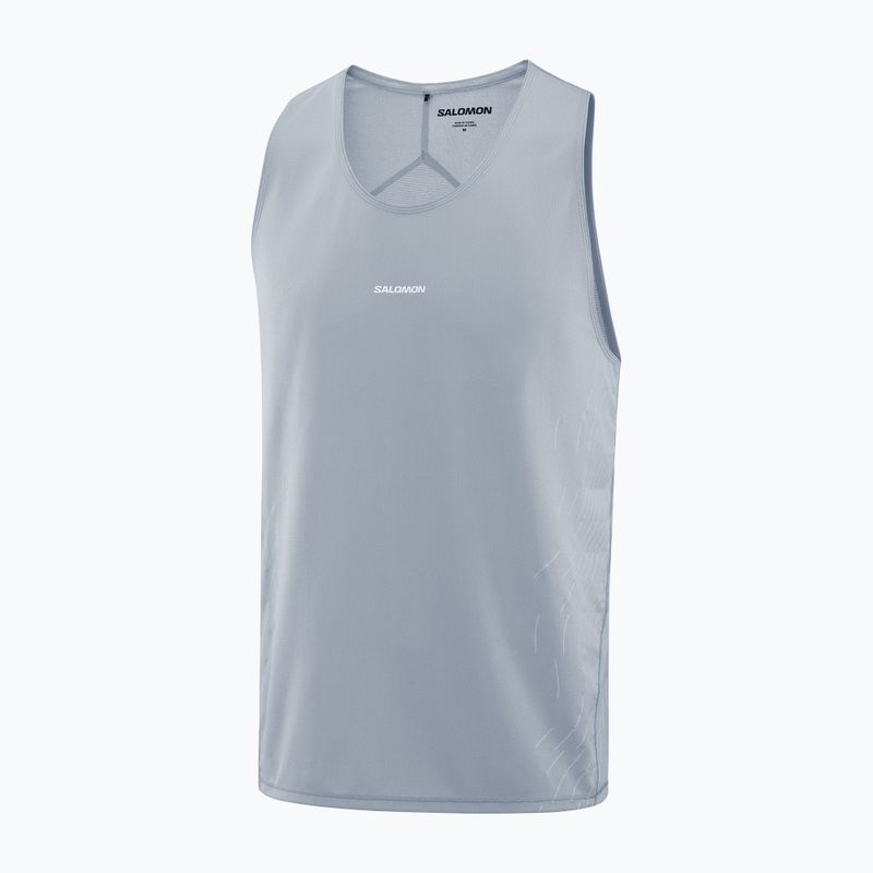 Футболка для бігу чоловіча Salomon Sense Aero Singlet GFX trade winds 4
