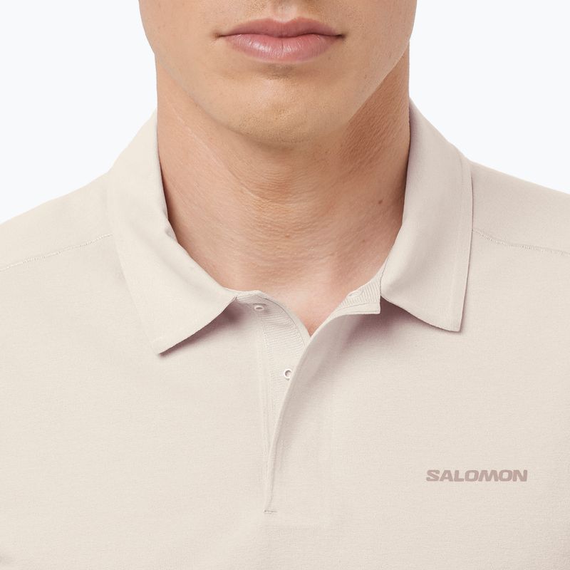 Футболка поло чоловіча Salomon Trackline Polo silver cloud 3