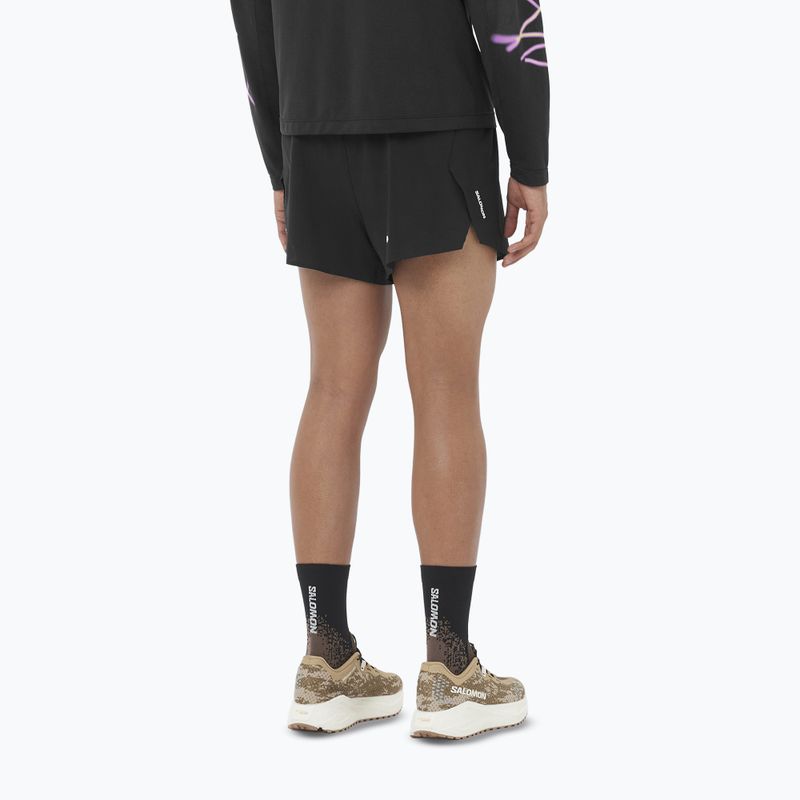 Шорти для бігу чоловічі Salomon Aero SPLT 3" deep black 2