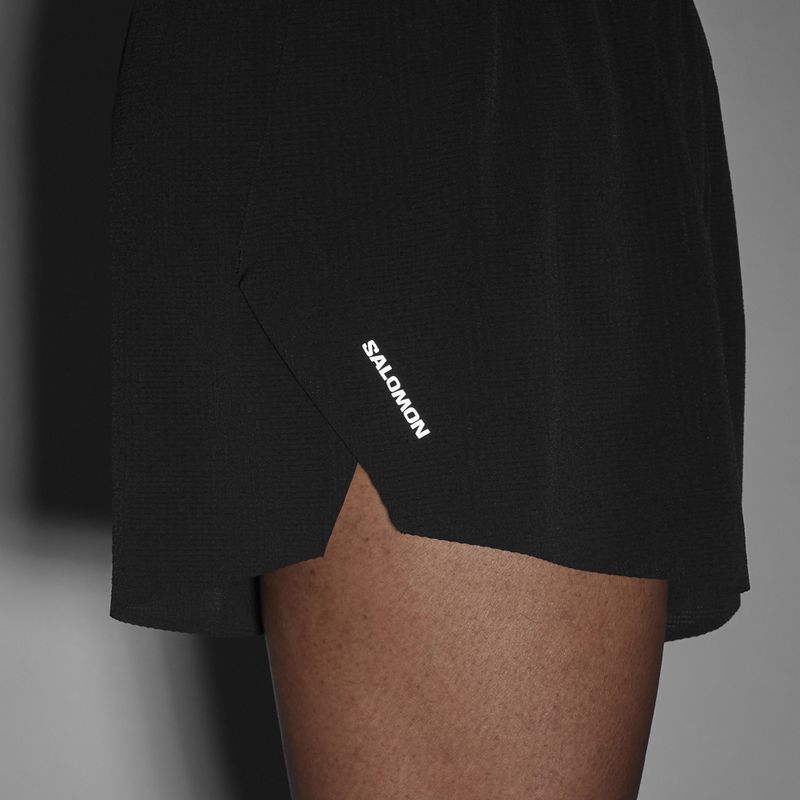 Чоловічі бігові шорти Salomon Aero SPLT 3" deep black 5