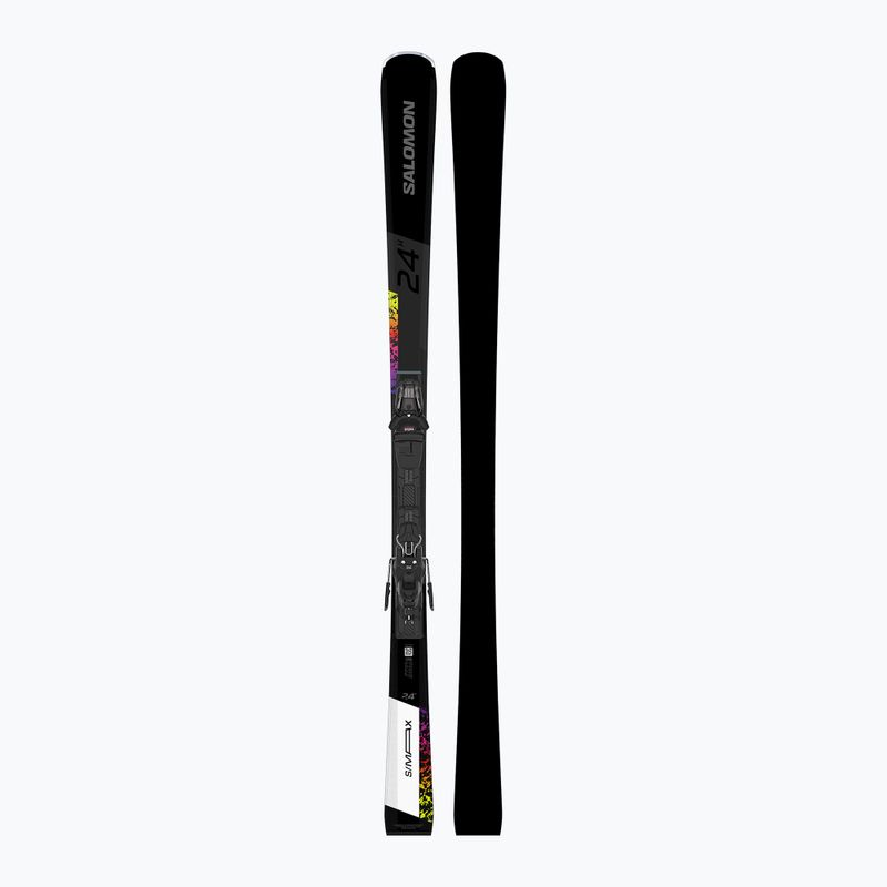Лижі гірські + кріплення Salomon S/Max 24H + M10 GW black/white 3