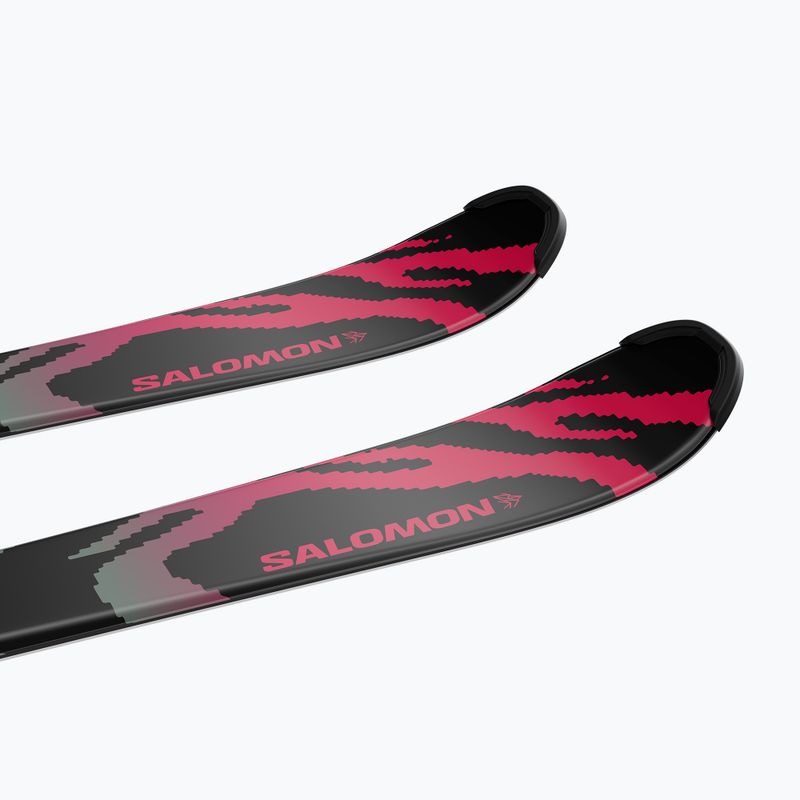 Лижі гірські дитячі + кріплення Salomon QST Jr Black S + C5 GW black/neon punch 6