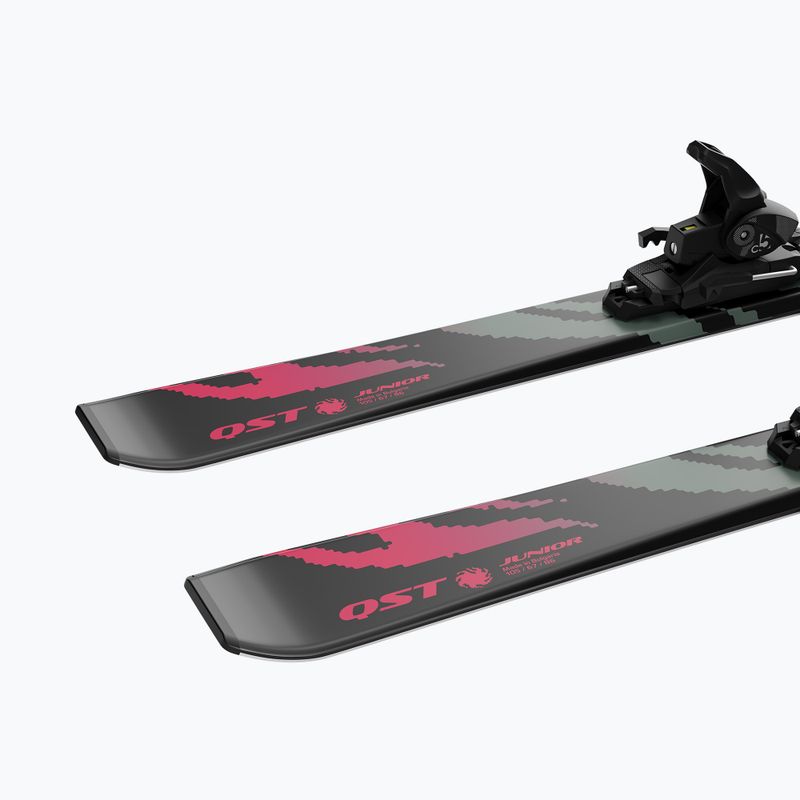 Лижі гірські дитячі + кріплення Salomon QST Jr Black S + C5 GW black/neon punch 7