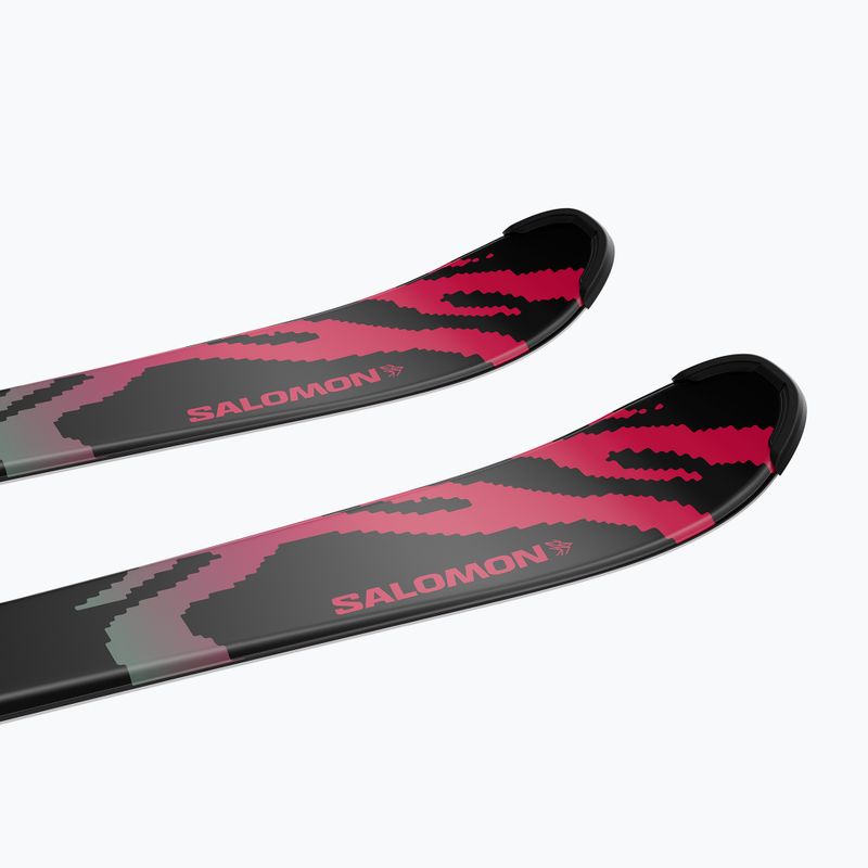 Лижі гірські дитячі + кріплення Salomon QST Jr Black M + L6 GW black/neon punch 6
