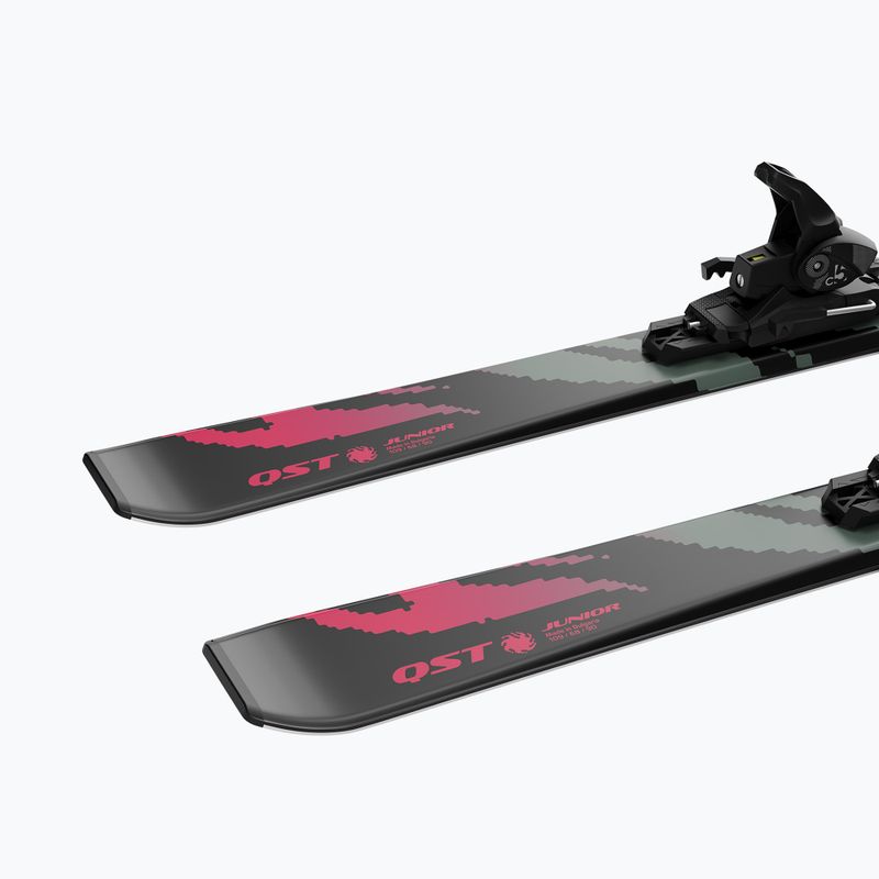 Лижі гірські дитячі + кріплення Salomon QST Jr Black M + C5 GW black/neon punch 6