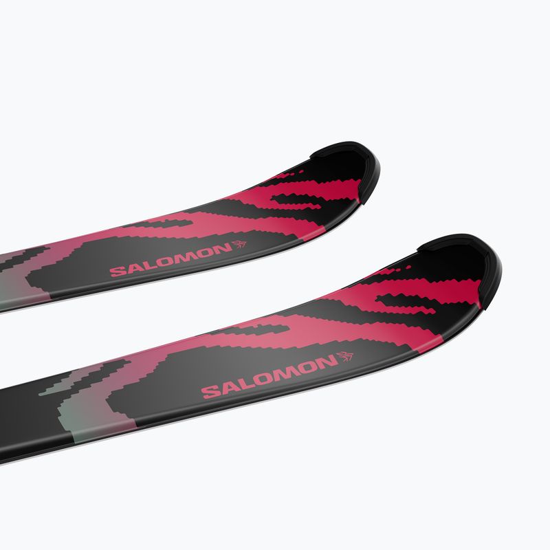 Лижі гірські дитячі + кріплення Salomon QST Jr Black M + C5 GW black/neon punch 7