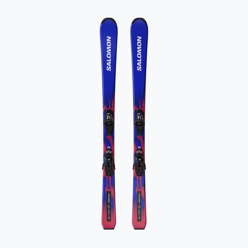 Лижі гірські дитячі + кріплення Salomon Equipe Jr M + C5 GW race blue/equipe red