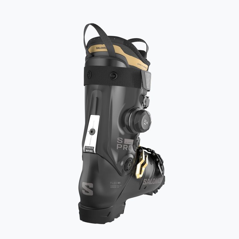 Черевики лижні жіночі Salomon S/Pro Alpha C Boa 95 W black/gold met./dark grey met 4