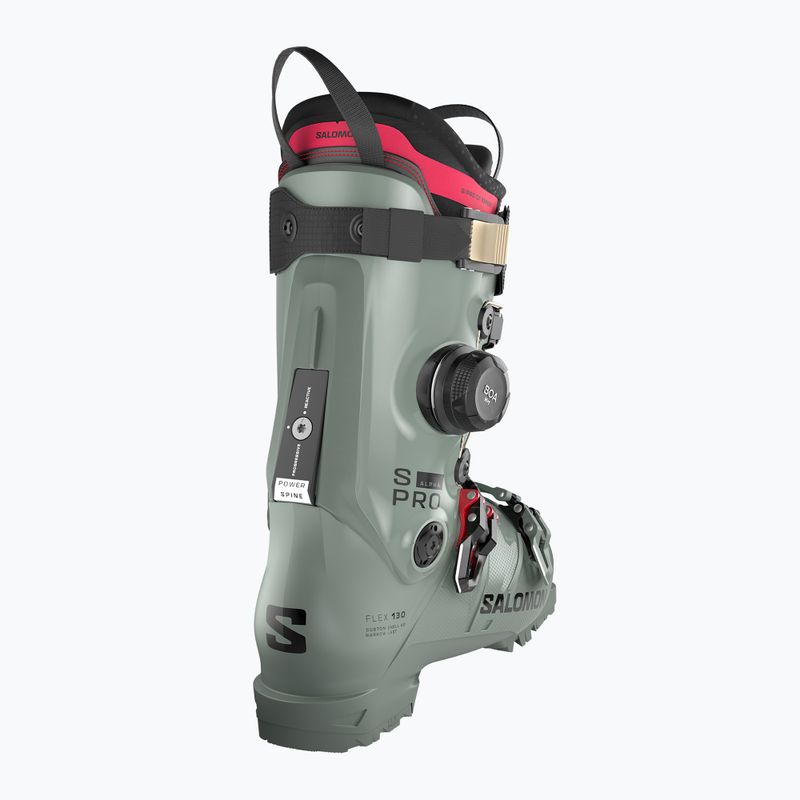 Чоботи лижні чоловічі Salomon S/Pro Alpha C Boa 130 wrought iron/black/raspberry 4