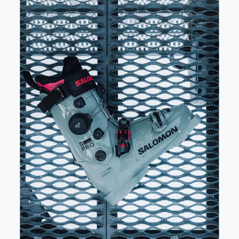 Чоботи лижні чоловічі Salomon S/Pro Alpha C Boa 130 wrought iron/black/raspberry 8