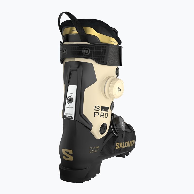 Черевики лижні жіночі Salomon S/PRO Supra Dual Boa 105 W black/ birch/gold met 2