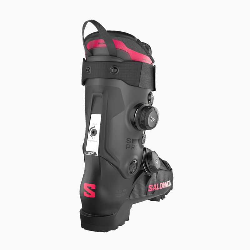 Черевики лижні жіночі Salomon S/PRO Supra Dual Boa 115 W black/beluga met/raspberry 4