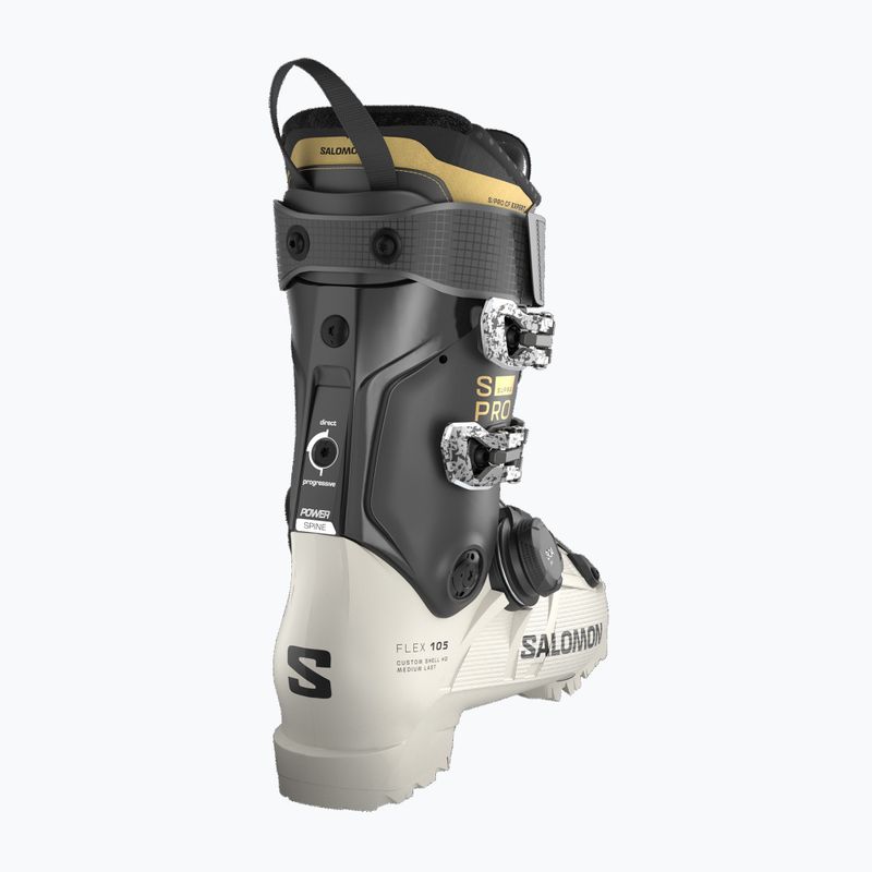 Черевики лижні жіночі Salomon S/PRO Supra S Boa 105 W gray aurora/black/gold met 2
