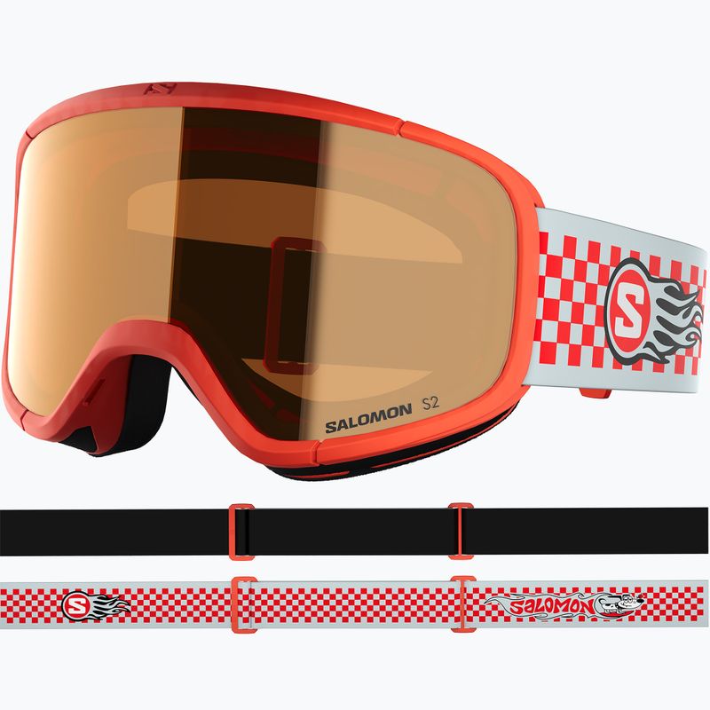 Окуляри лижні дитячі Salomon Rio S2 cherry tomato/flash tonic orange 2