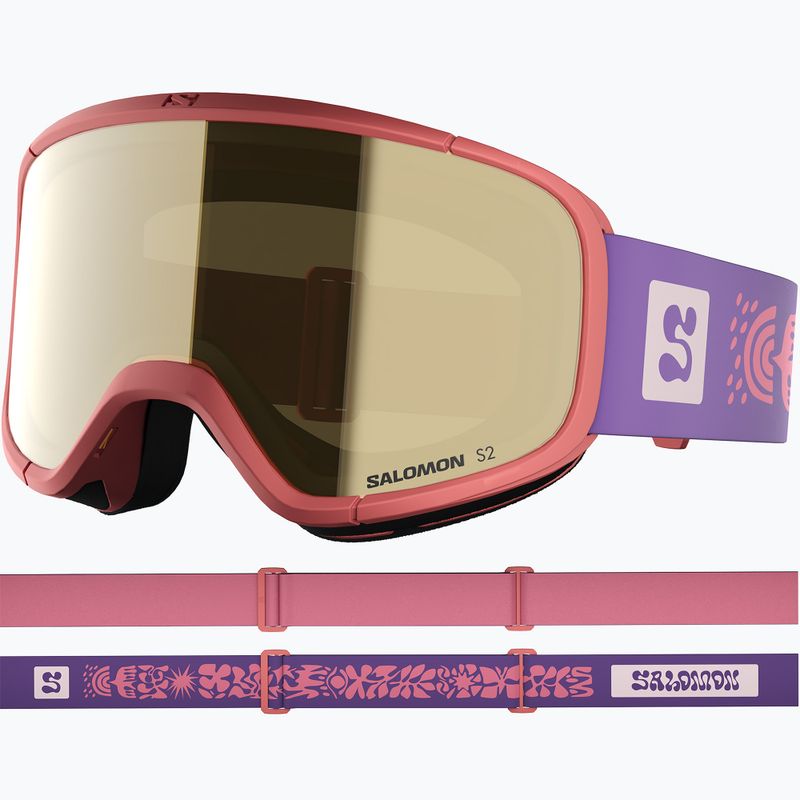 Окуляри лижні дитячі Salomon Rio S2 sun kissed coral/flash gold 2