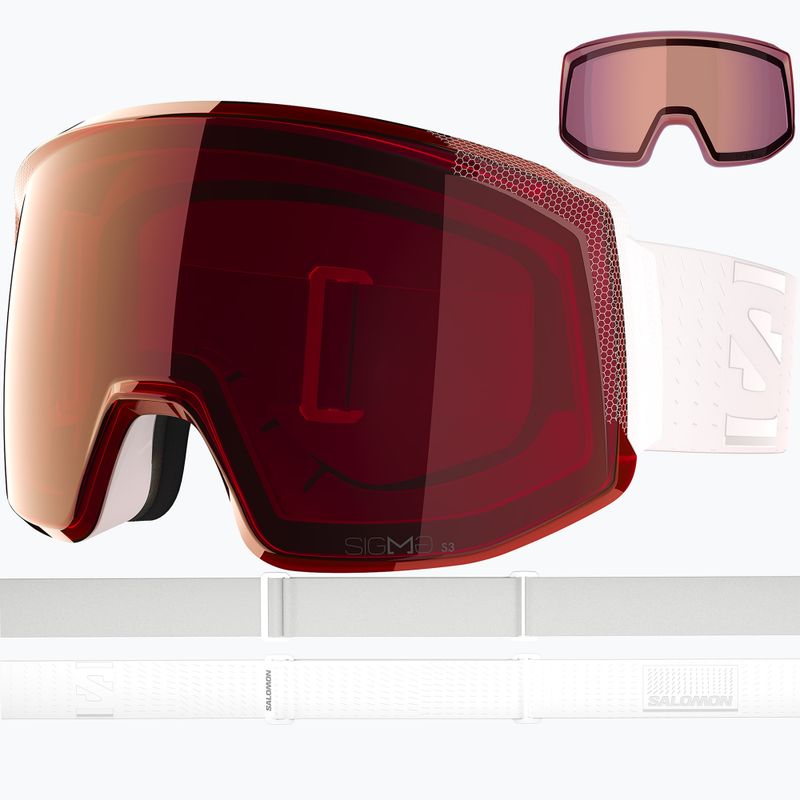 Окуляри лижні Salomon Skarn Prime Sigma S3+S1 white/sigma fire red/sigma light blue 2