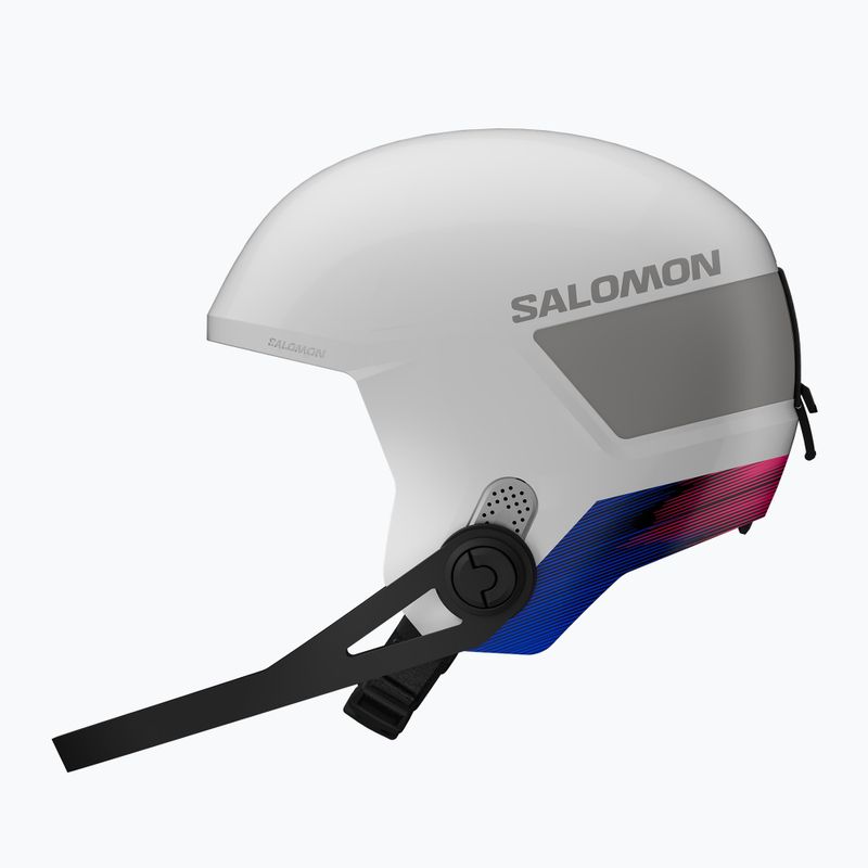 Шолом лижний дитячий Salomon Equipe Fis + Chinguard Jr white/race blue 4