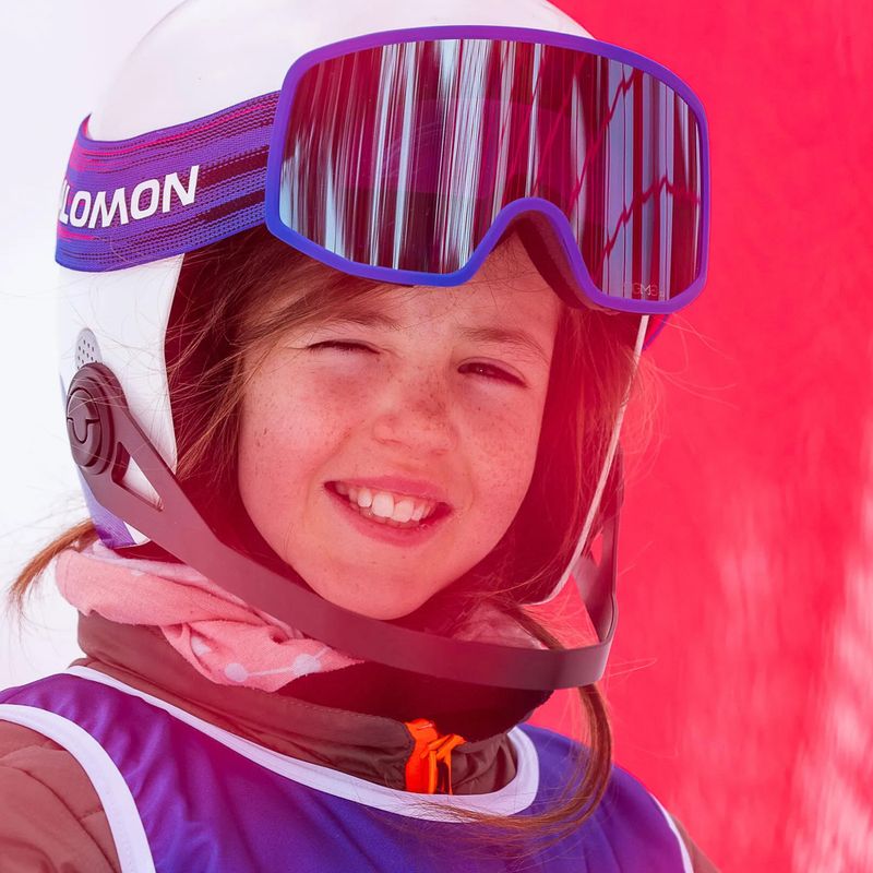 Шолом лижний дитячий Salomon Equipe Fis + Chinguard Jr white/race blue 6