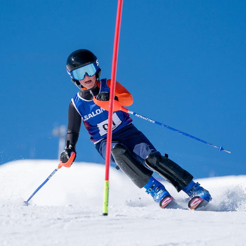 Шолом лижний дитячий Salomon Equipe Fis + Chinguard Jr black/flames 8