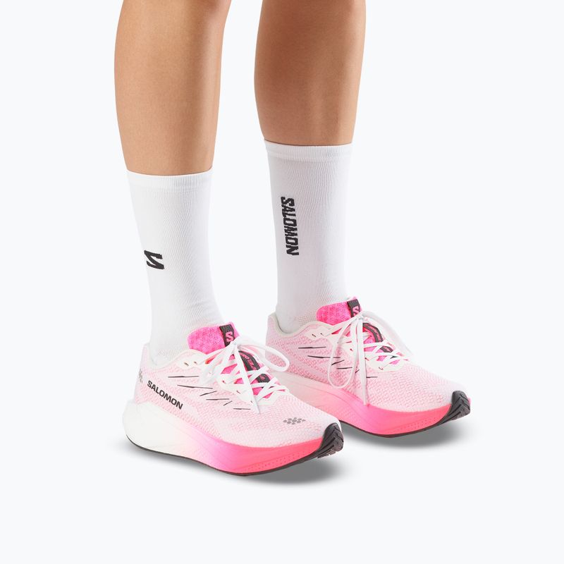 Кросівки для бігу жіночі Salomon Aero Blaze 4 white/knockout pink 5