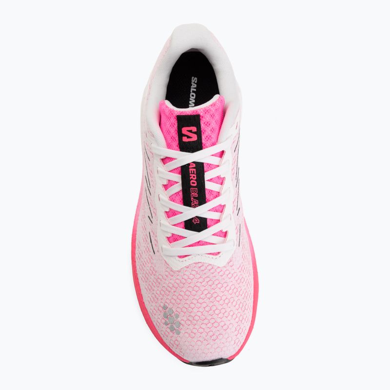 Кросівки для бігу жіночі Salomon Aero Blaze 4 white/knockout pink 5
