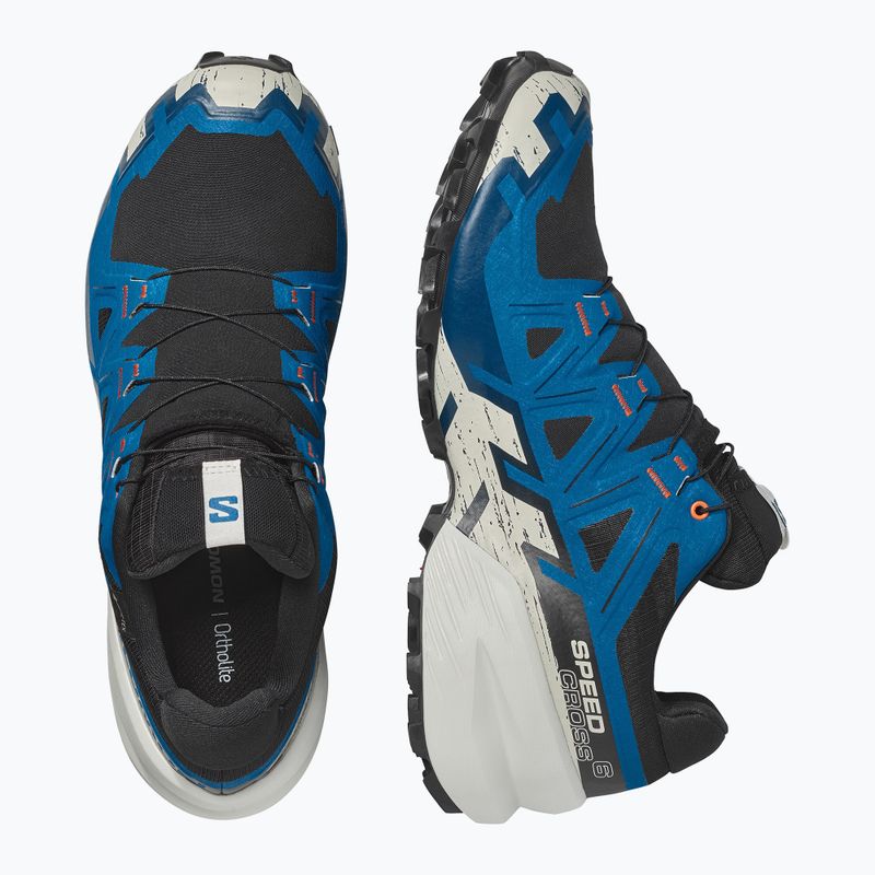 Кросівки для бігу чоловічі Salomon Speedcross 6 GTX black/mykonos blue 3