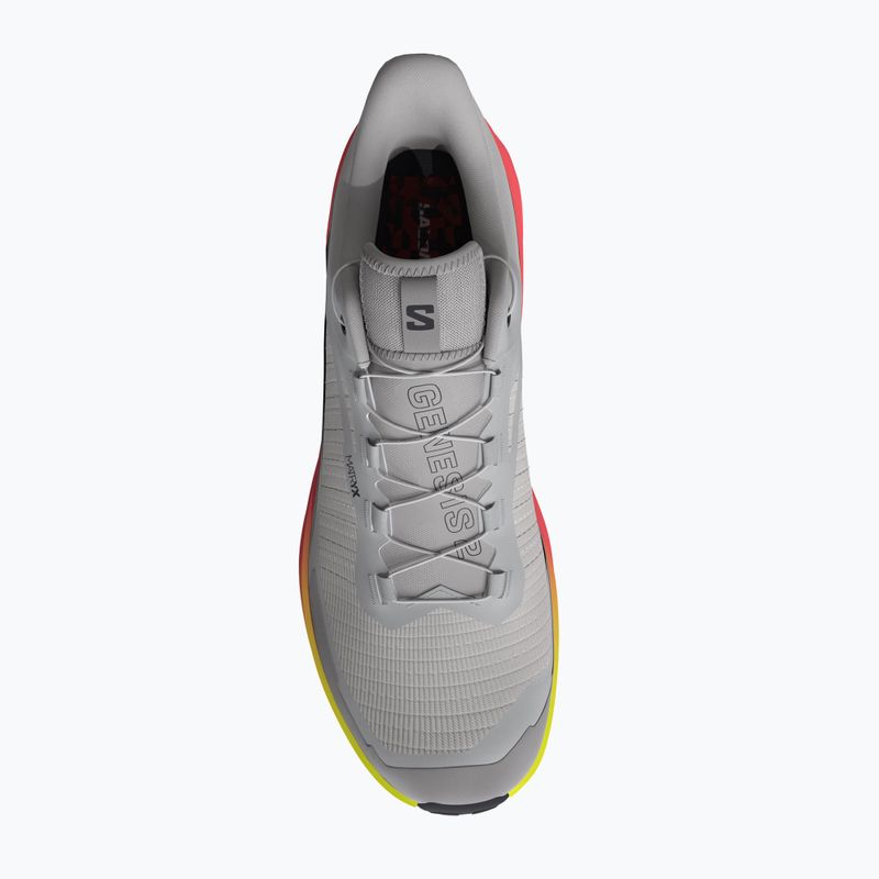 Кросівки для бігу чоловічі Salomon Genesis 2 gray violet/safety yellow 3