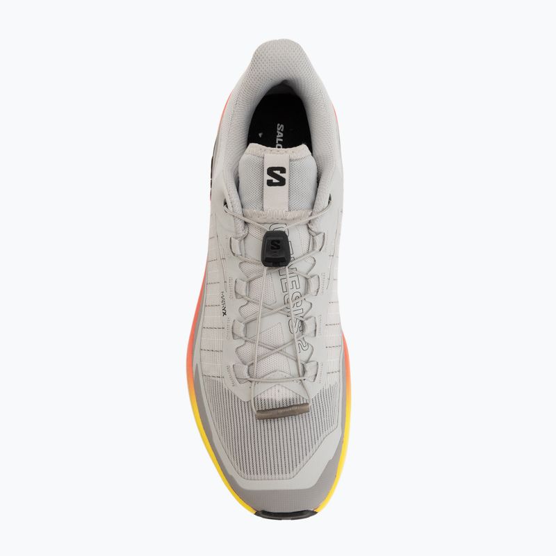 Кросівки для бігу чоловічі Salomon Genesis 2 gray violet/safety yellow 5