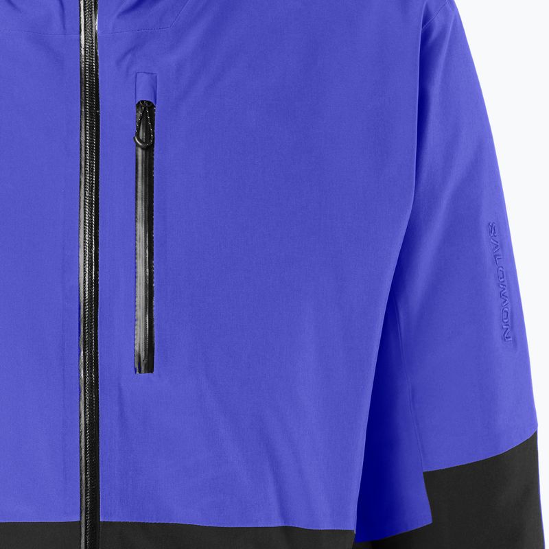 Куртка лижна чоловіча Salomon Highland clematis blue/deep black 4