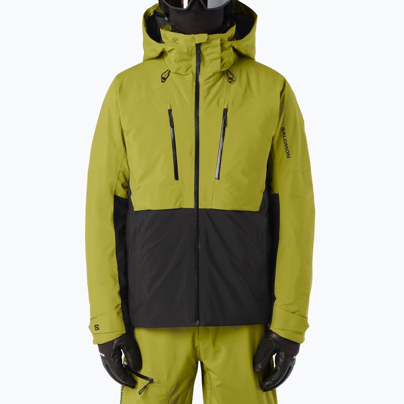 Куртка лижна чоловіча Salomon Brilliant 2.0 cardamon seed/deep black