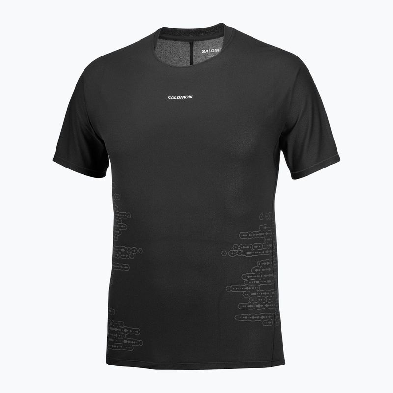 Футболка для бігу чоловіча Salomon Sense Aero GFX Tee SS deep black/black beauty 4
