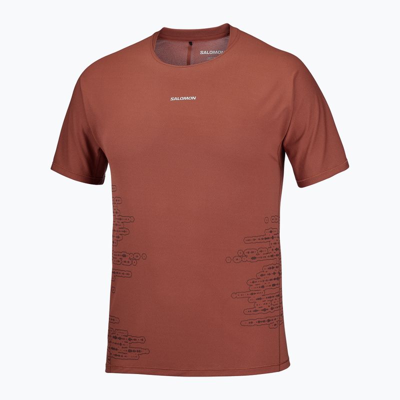 Футболка для бігу чоловіча Salomon Sense Aero GFX Tee SS burnt umber/coffee bean 4