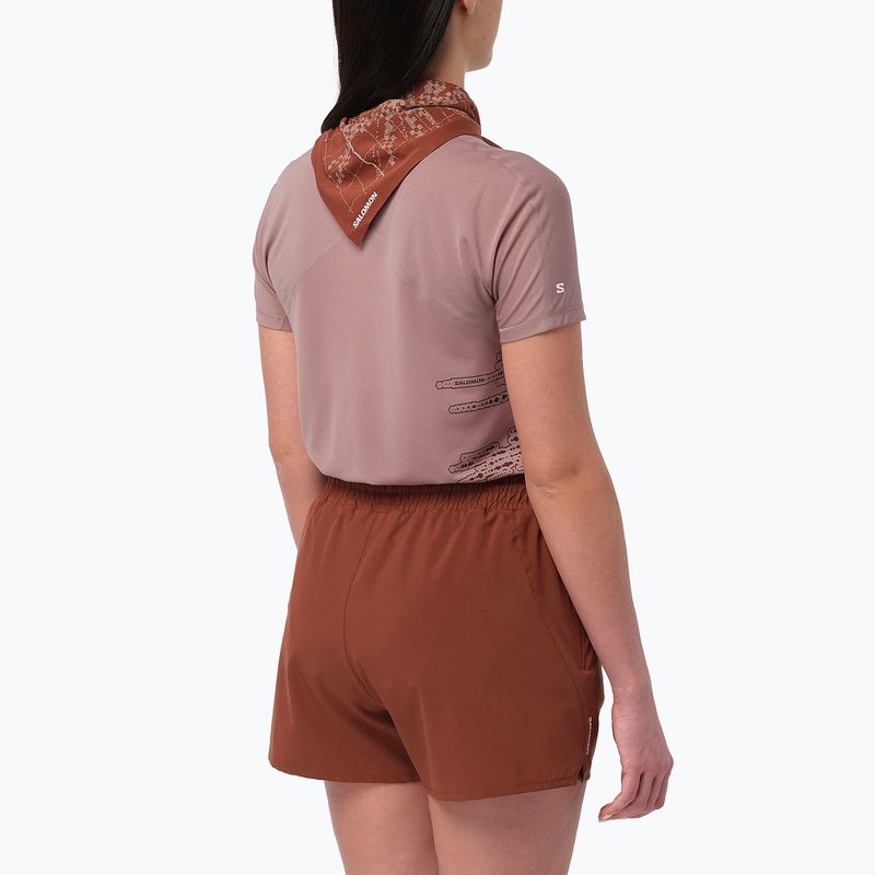 Футболка для бігу жіноча Salomon Sense Aero GFX Tee SS antler/chocolate fondant 2