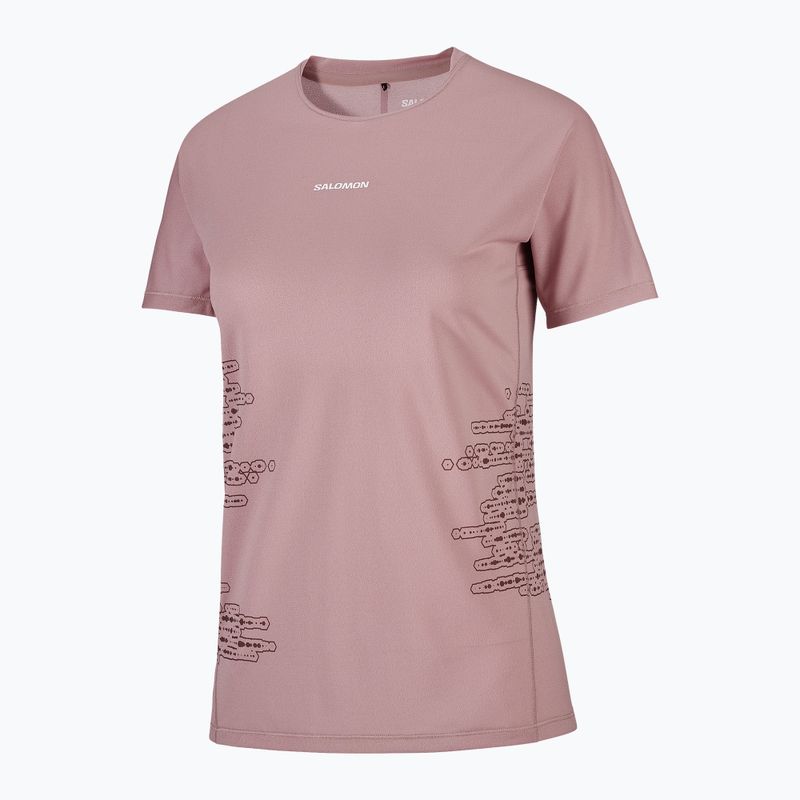 Футболка для бігу жіноча Salomon Sense Aero GFX Tee SS antler/chocolate fondant 3