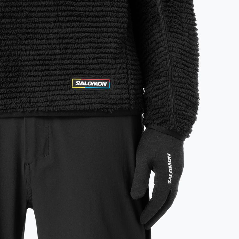 Кофта флісова чоловіча Salomon Thernova Fleece Hoodie deep black 5