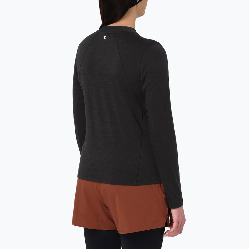 Лонгслів для бігу жіночий Salomon Sense Merino Tee LS deep black 2
