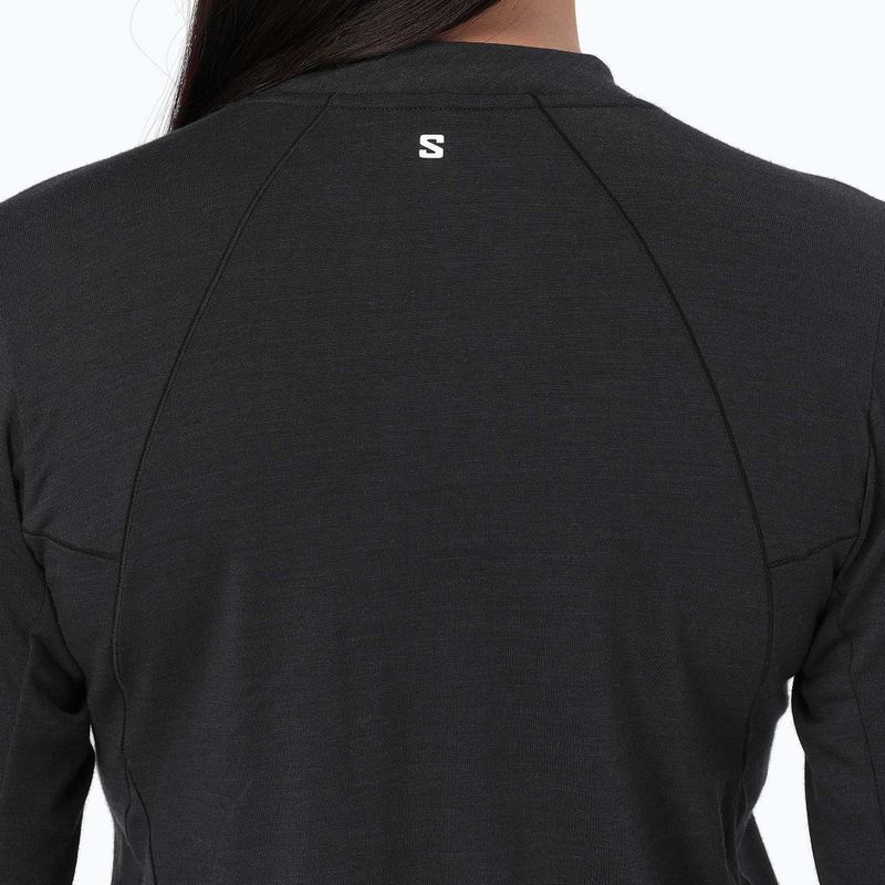 Лонгслів для бігу жіночий Salomon Sense Merino Tee LS deep black 4