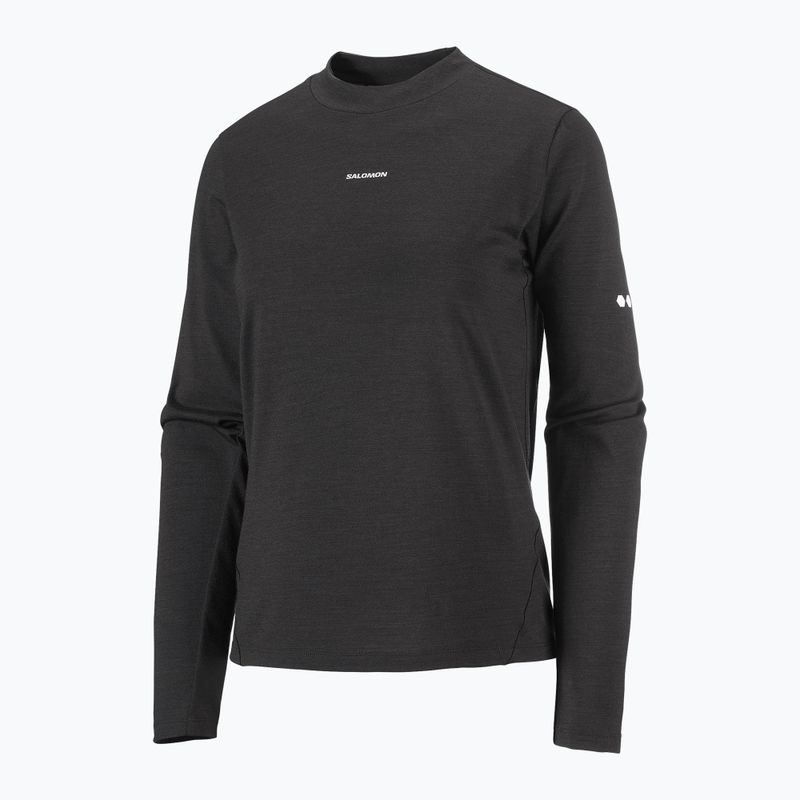Лонгслів для бігу жіночий Salomon Sense Merino Tee LS deep black 5
