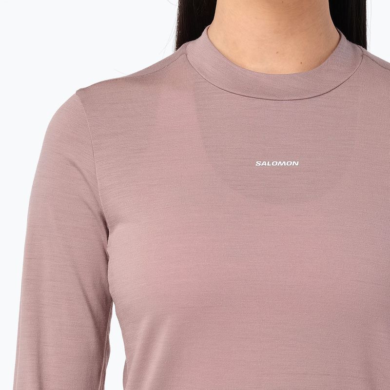 Лонгслів для бігу жіночий Salomon Sense Merino Tee LS antler 3