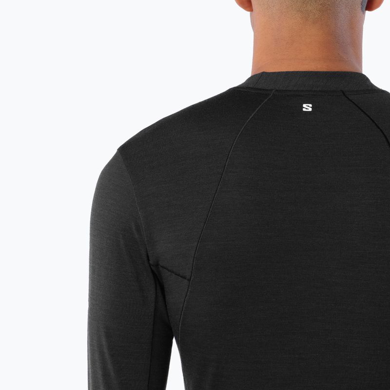 Лонгслів для бігу чоловічий Salomon Sense Merino Tee LS deep black 4