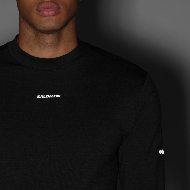 Лонгслів для бігу чоловічий Salomon Sense Merino Tee LS deep black 6