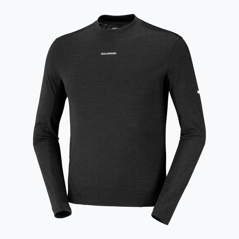 Лонгслів для бігу чоловічий Salomon Sense Merino Tee LS deep black 7