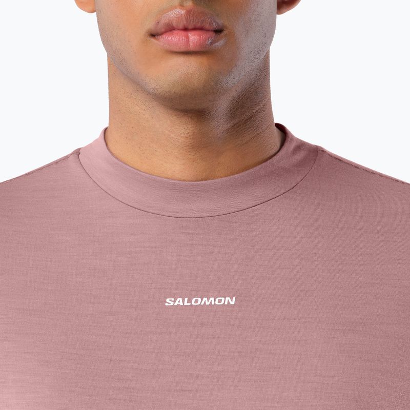 Лонгслів для бігу чоловічий Salomon Sense Merino Tee LS antler 4