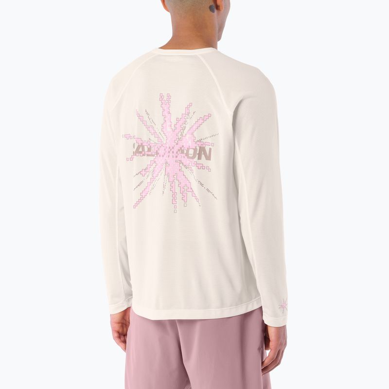 Лонгслів для бігу чоловічий Salomon Shakeout Core Tee GFX LS whisper white/pink frosting 2