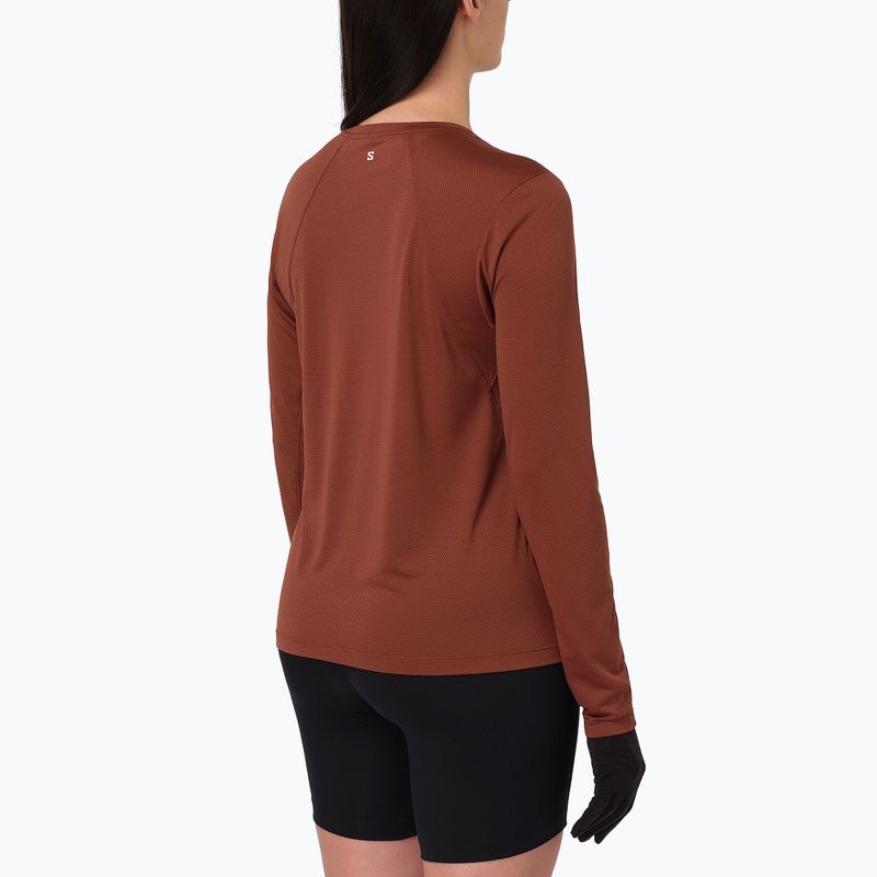 Лонгслів для бігу жіночий Salomon Shakeout Core LS Tee burnt umber 2
