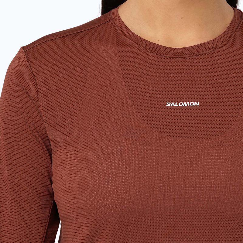 Лонгслів для бігу жіночий Salomon Shakeout Core LS Tee burnt umber 3