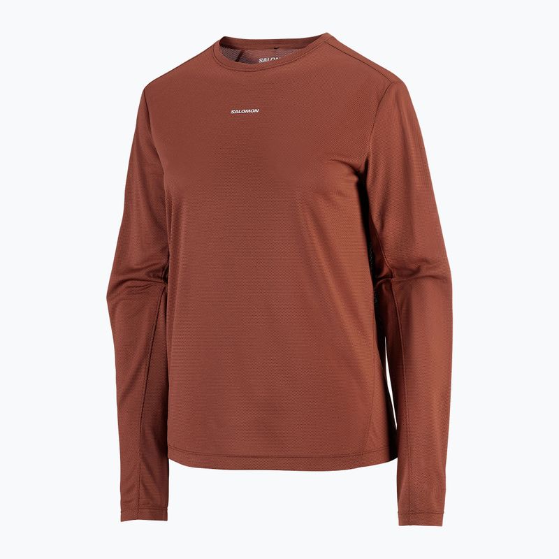 Лонгслів для бігу жіночий Salomon Shakeout Core LS Tee burnt umber 4